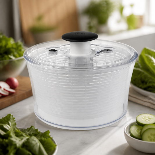 Commercial Salad Spinner 204oz Capacity with Comfortable Grip
