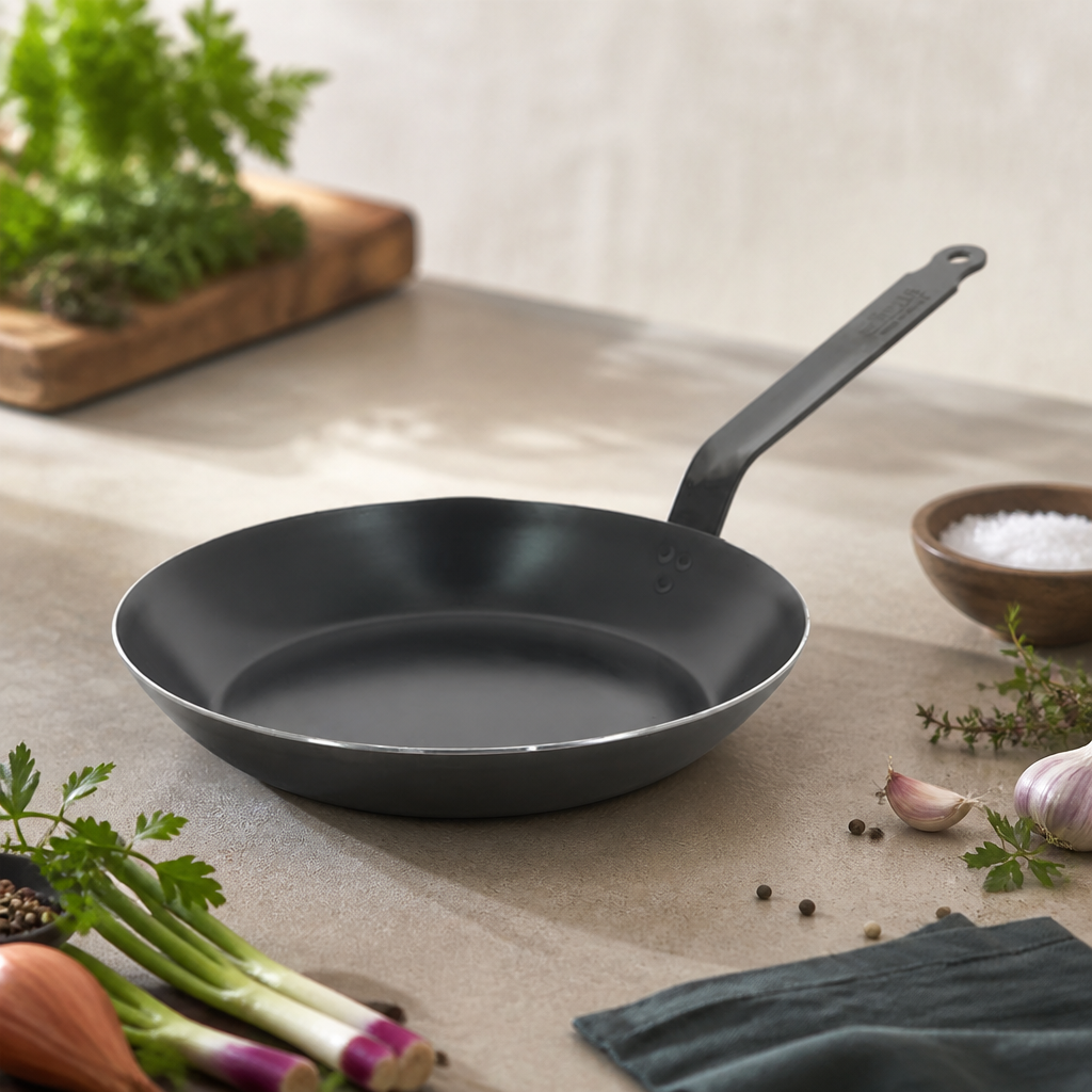 Commercial Blue Steel Round Pan 28cm 1.8L Cooking Utensil