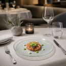 Commercial Clear Glass Round Plates 295mm - 6 Pack