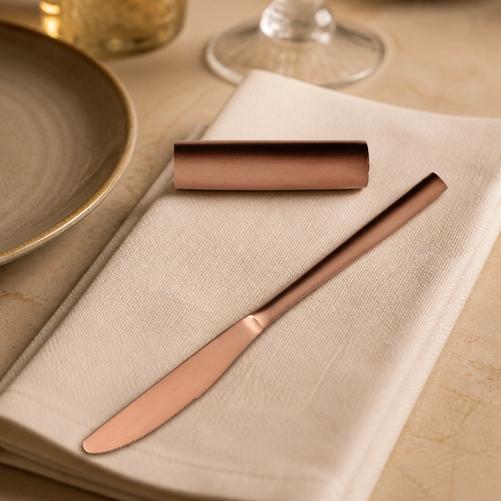 Copper Table Knives Set of 12 for dining