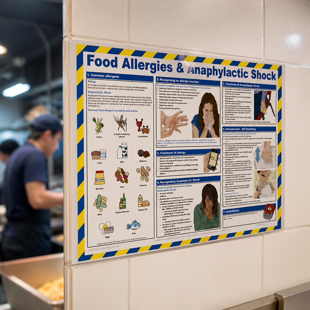 Food Allergies Anaphylactic Shock Poster 590x420mm