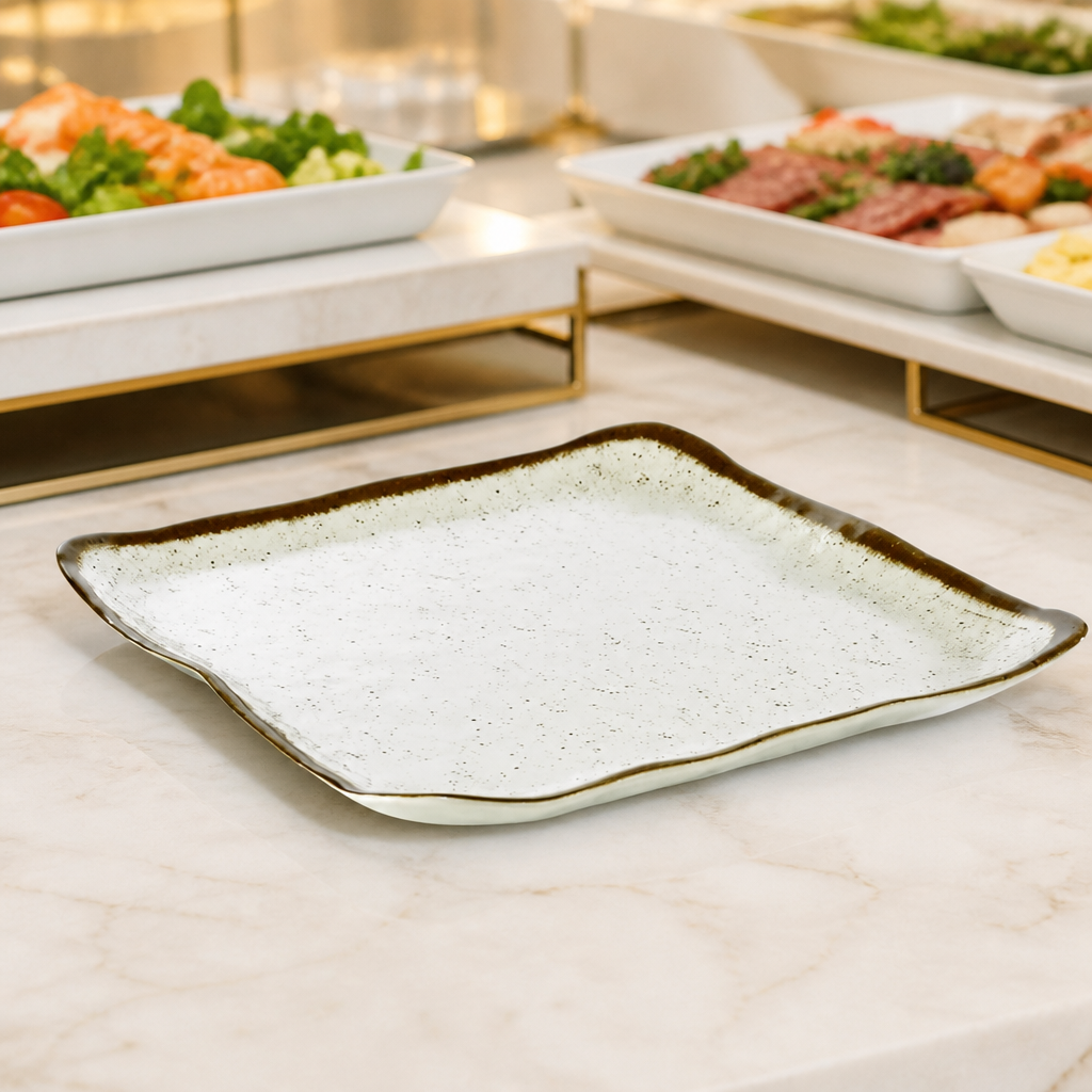 Large Square Melamine Platter 330mm for catering