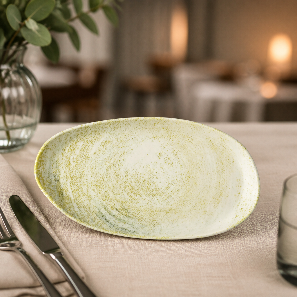 Commercial Oblong Plates 220x130mm Super Vitrified Ceramic 6 Pack