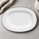 Commercial 8 Inch Oval Dish 12 Pack Fine China Catering Crockery