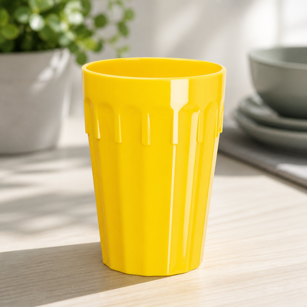 Commercial Polypropylene Tumblers 253.8ml Yellow 12 Pack