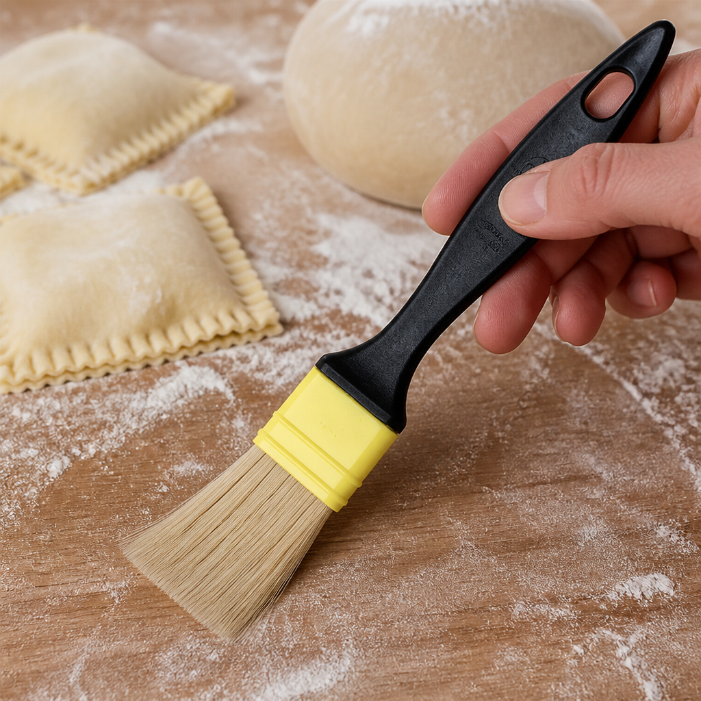 Commercial Pastry Brush 3.5cm with natural flat bristles