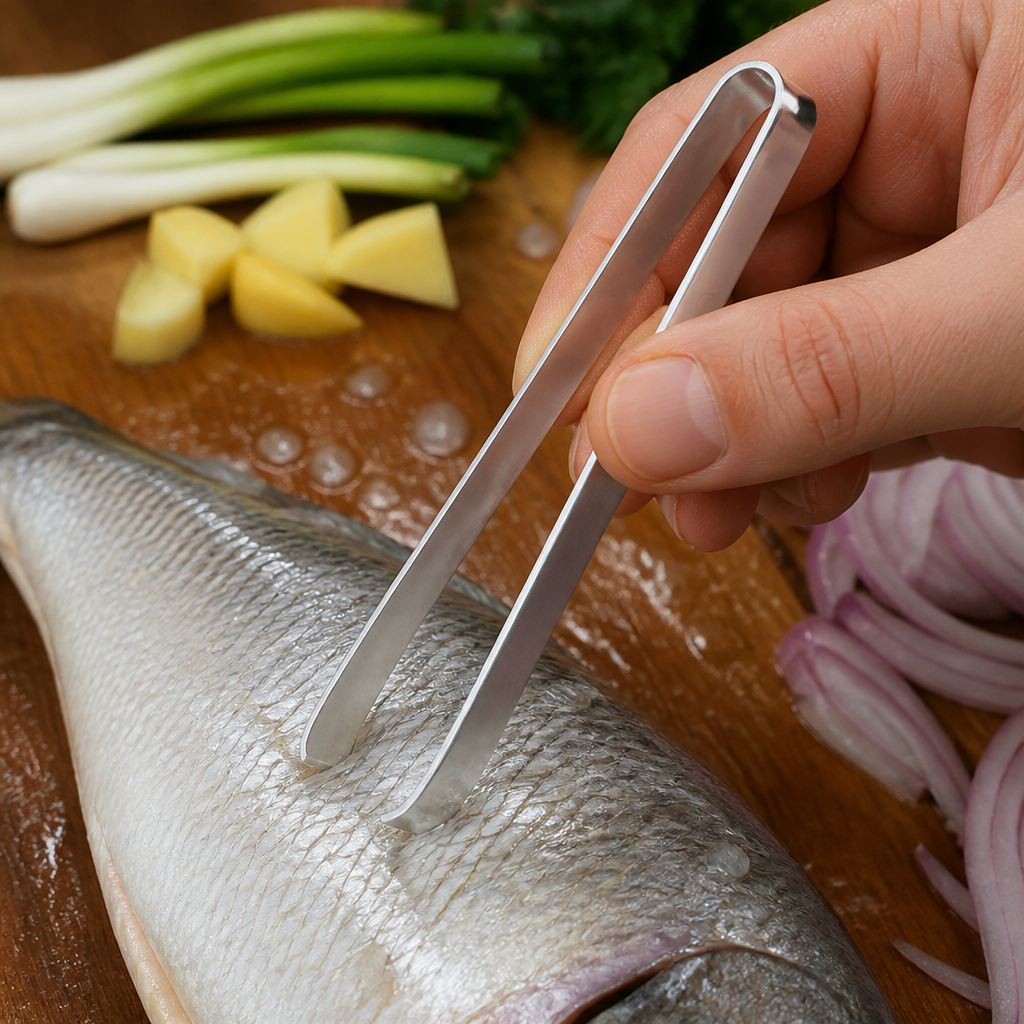 Commercial Fish Bone Tweezers 30mm Stainless Steel Utensils