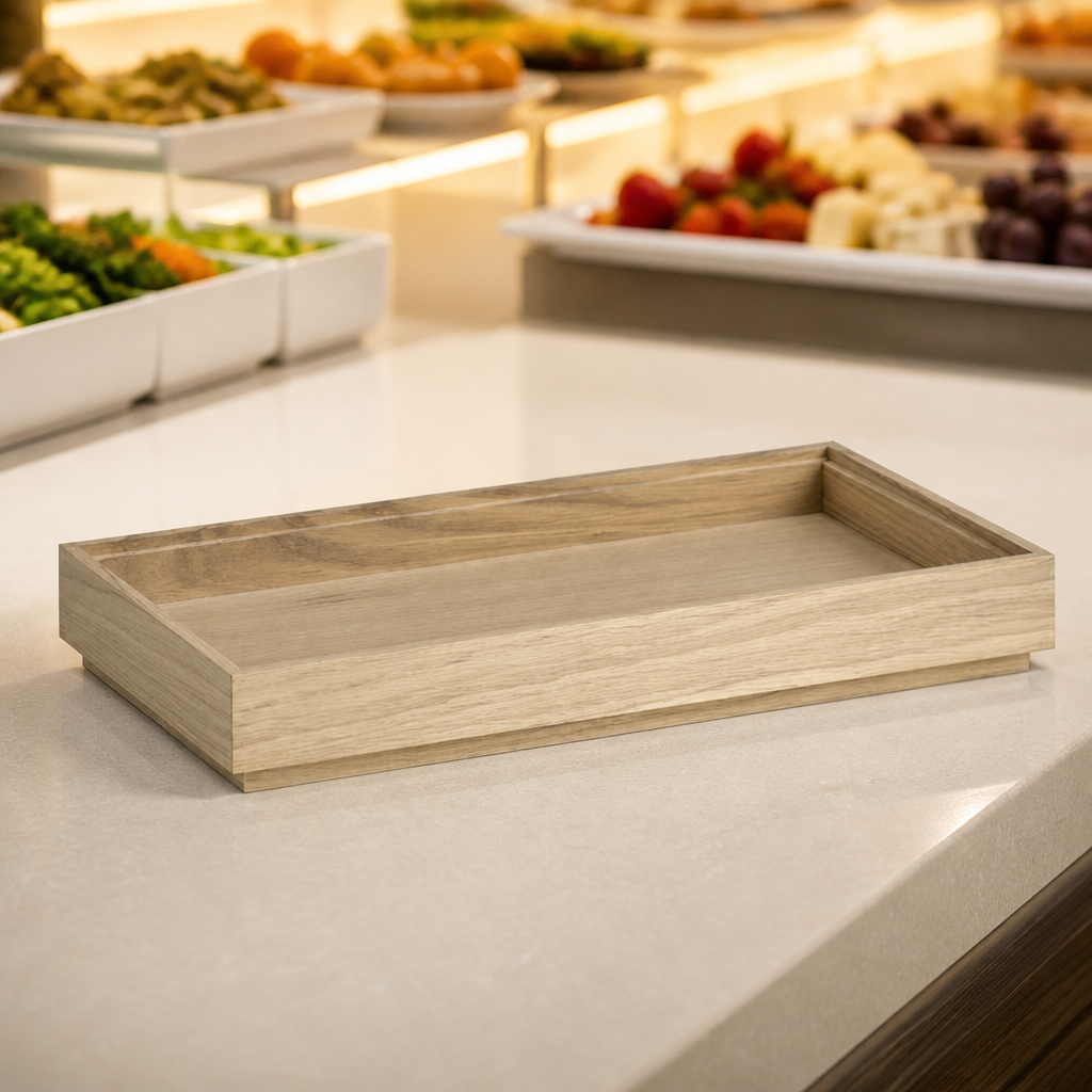 Commercial Wooden Box GN 1/3 325x176x45mm for storage