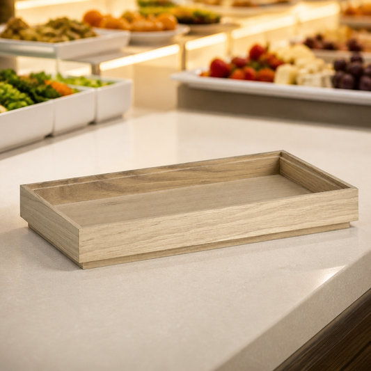 Commercial Wooden Box GN 1/3 325x176x45mm Stackable Storage