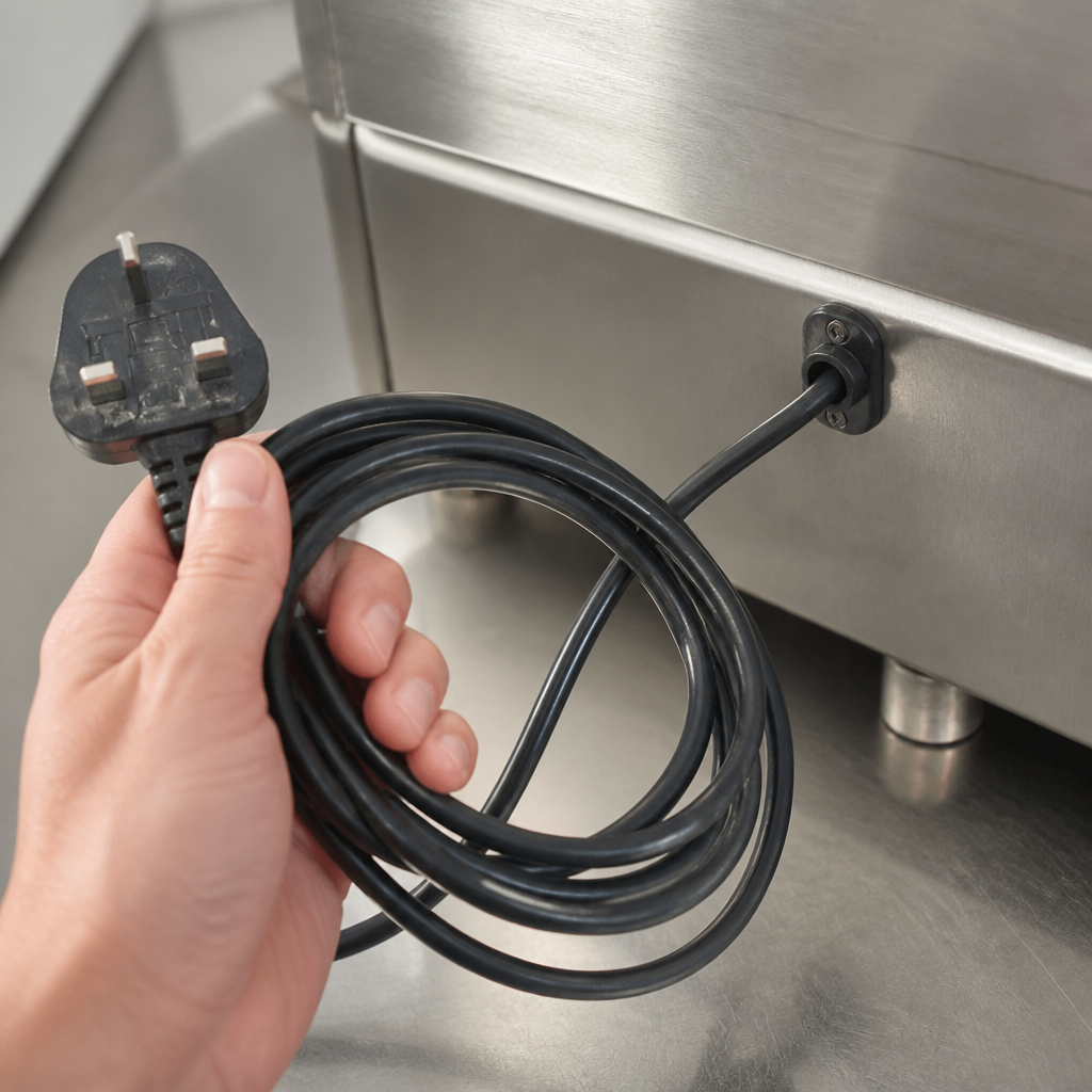 Replacement Supply Cable With UK Plug for Chip Scuttle