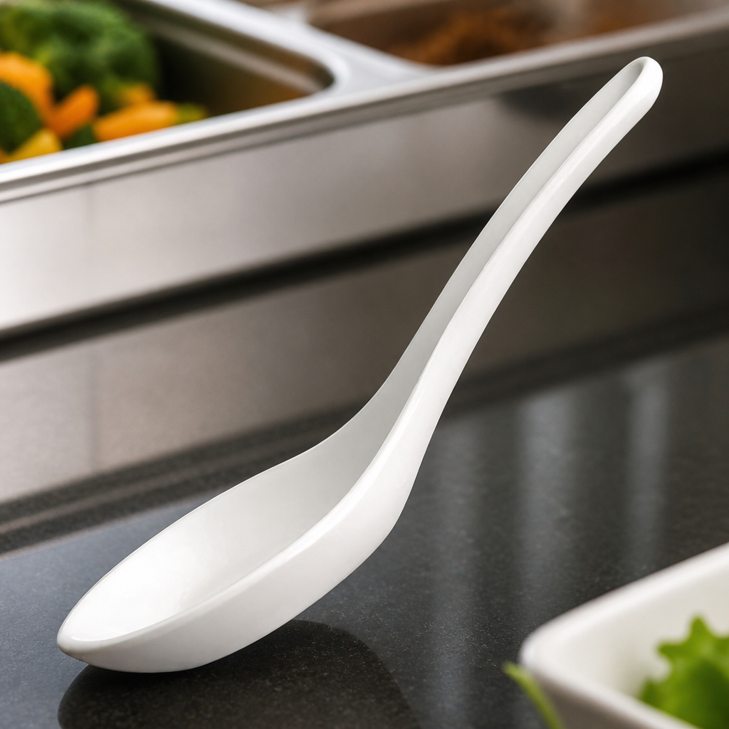 Commercial Melamine Canape Spoon 1345mm Stackable