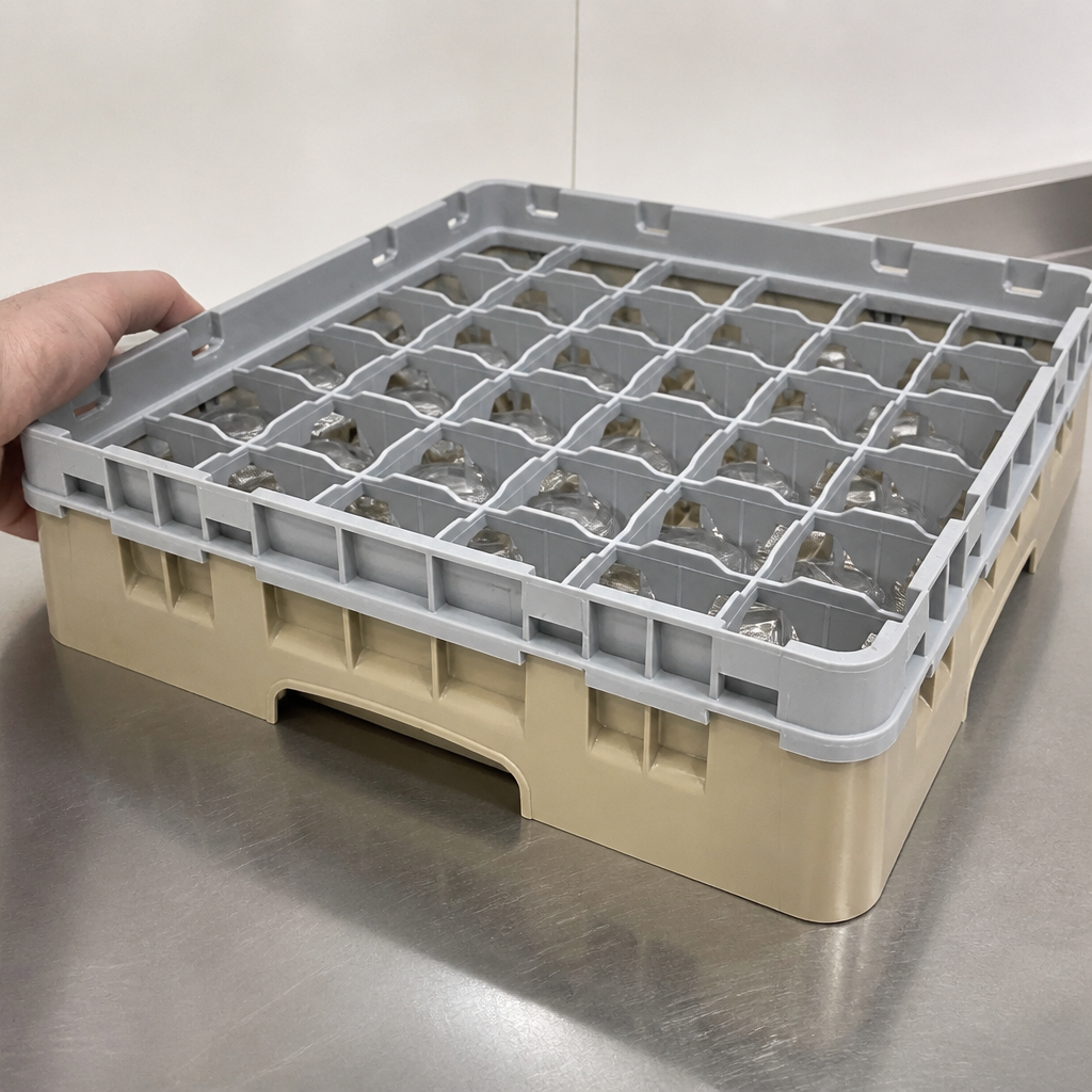 Commercial Glass Rack with 36 compartments for glasses