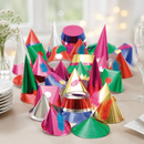 Disposable Adult Party Hats 72 Pack Metallic Card Assorted Shapes