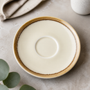 Commercial Porcelain Cappuccino Saucers 140mm Sandstone 6 Pack