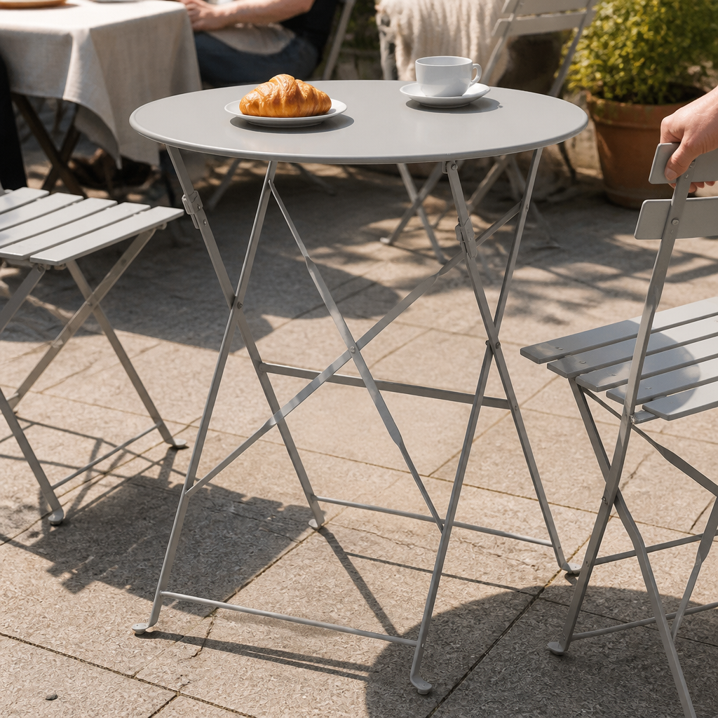 600mm Grey Outdoor Round Table for commercial use