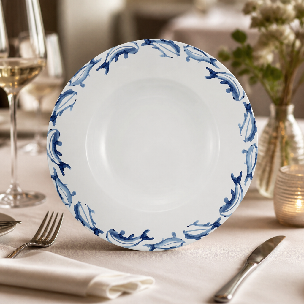 Commercial Rimmed Bowls 280mm Microwave Safe Porcelain 6 Pack