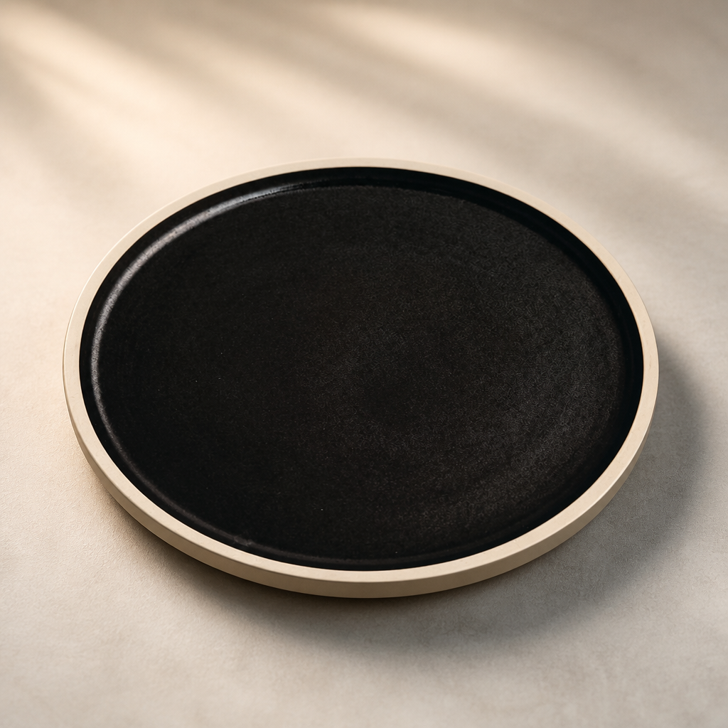 Commercial Canvas Flat Plates Black 250mm 6 Pack
