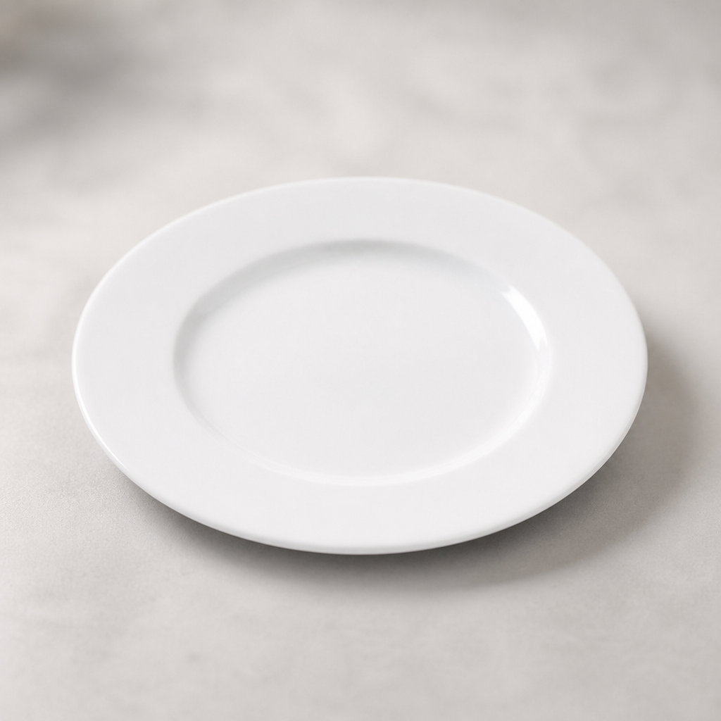 Commercial Rim Plates 216mm Porcelain 6 Pack