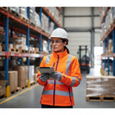 Premium Women's Hi-Vis Softshell Jacket with Fitted Front Zip for Workplace Safety
