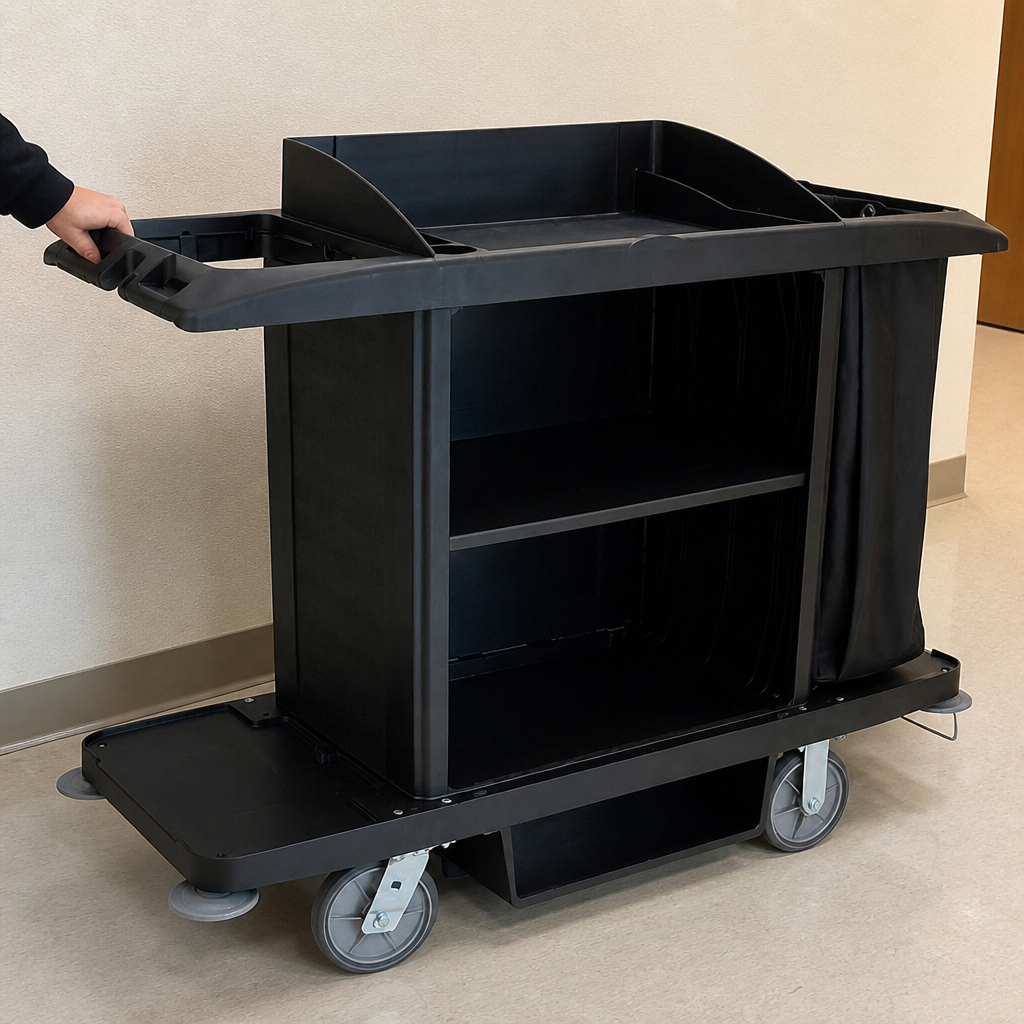 High-Capacity Commercial Housekeeping Cart for Hotels