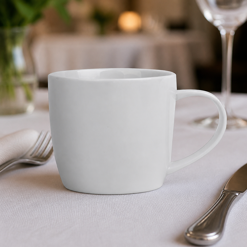 Commercial Whiteware Low Mugs 220ml Dishwasher Safe 12 Pack
