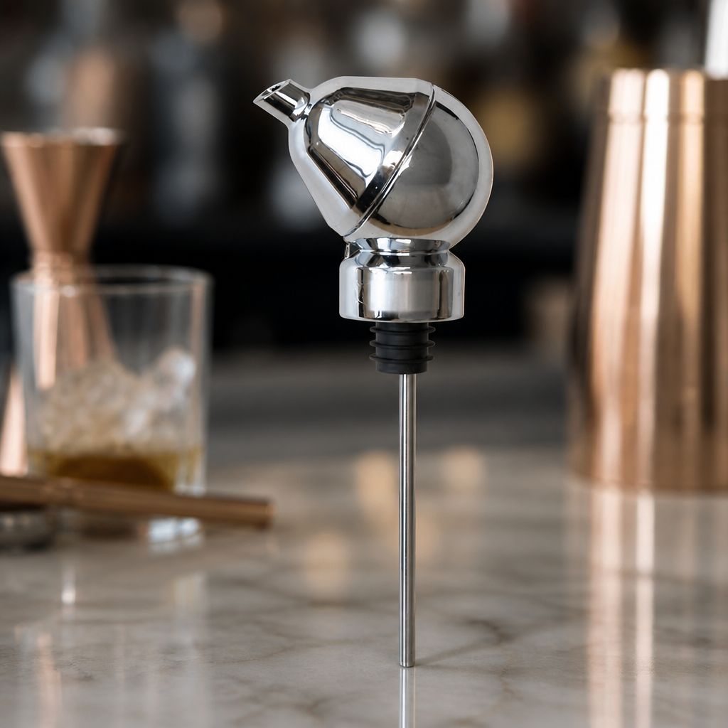 50ml Chrome Plated Pourer for Commercial Bar Optics