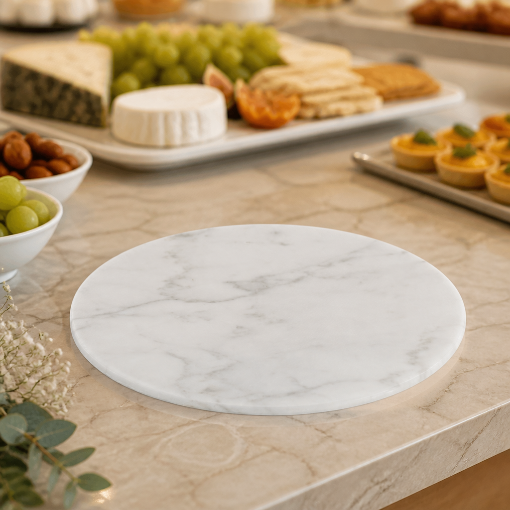 Commercial Round Marble Plate 160mm, dishwasher safe and stackable