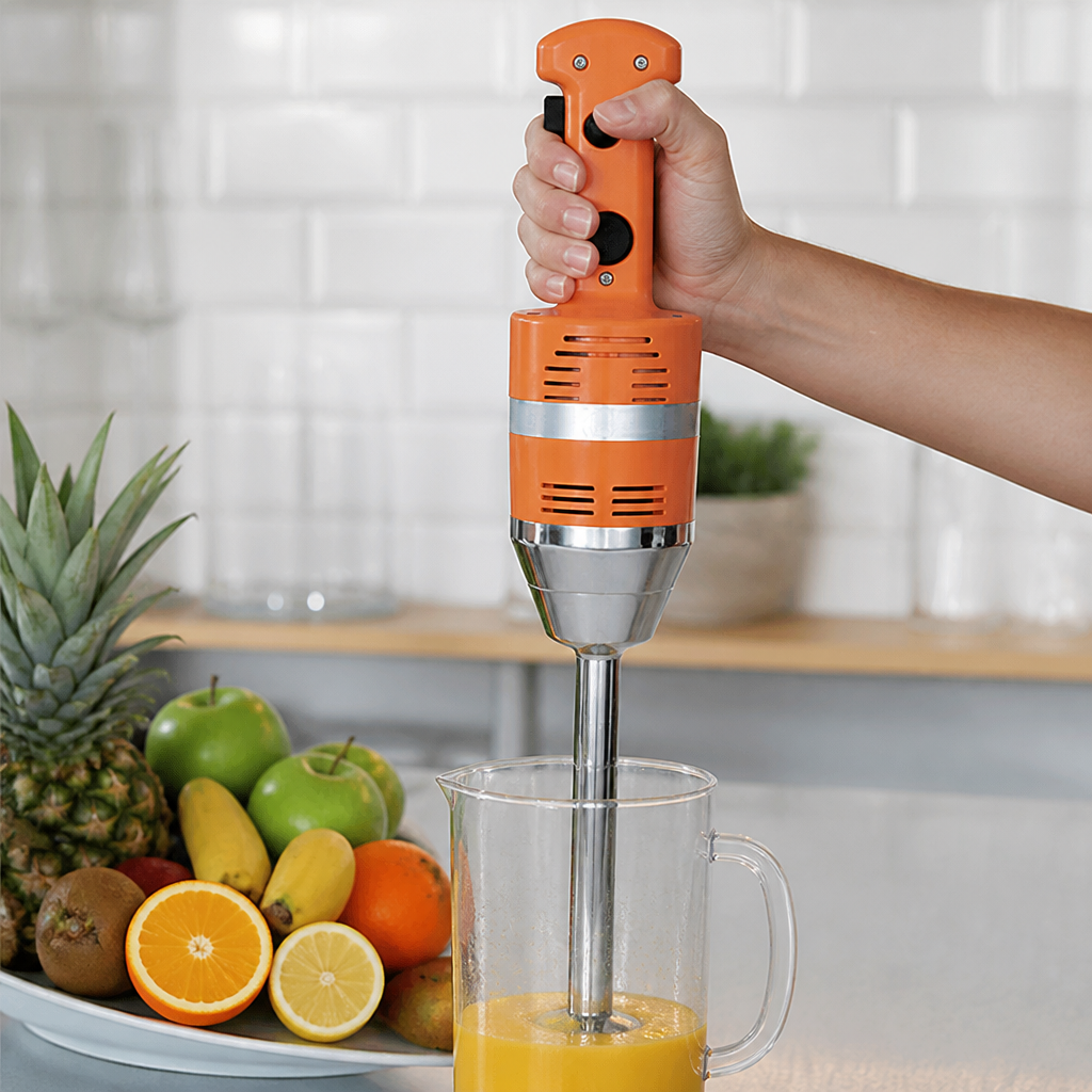 Commercial stick blender with titanium coated blades 200mm