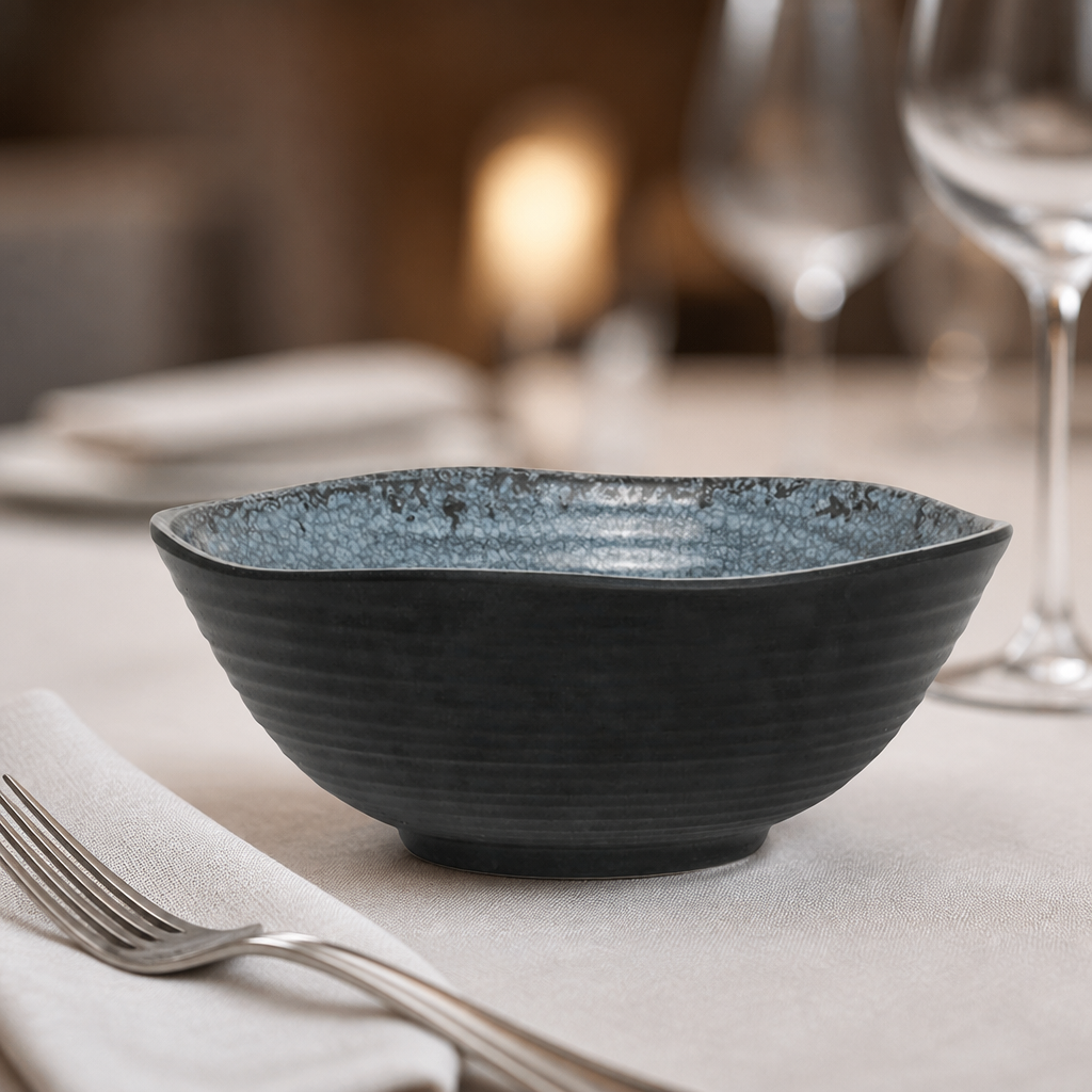 Commercial Melamine Slate Bowl 140mm 6 Pack