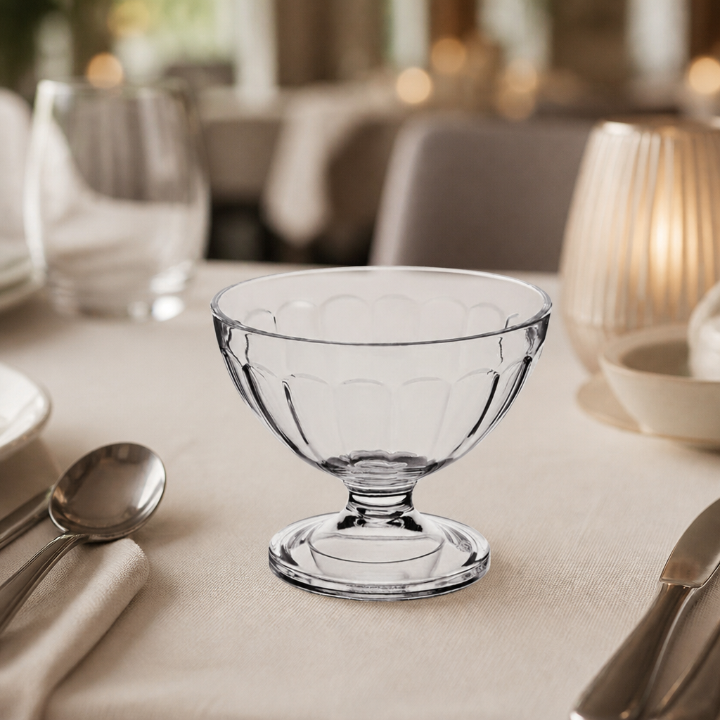 12 pack of 200ml commercial polycarbonate sundae glasses