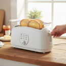 High-Performance Four Slice Toaster with Browning Control, Auto Pop-Up, and Easy Clean Crumb Tray in White Finish