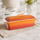 Commercial Terrine Dish 1.3L Cast Iron Orange Non-Stick
