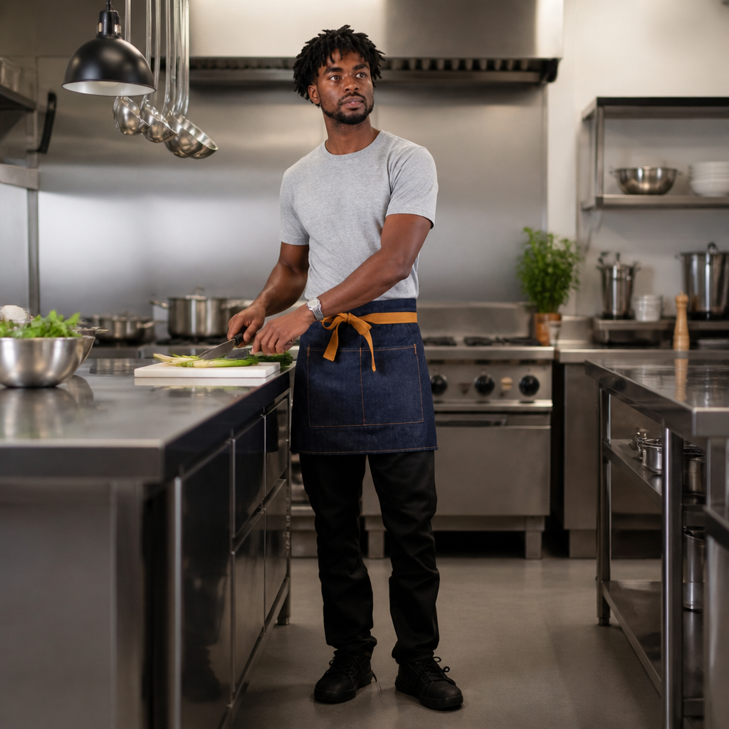Commercial Denim Waist Apron 700mm x 430mm for Staff