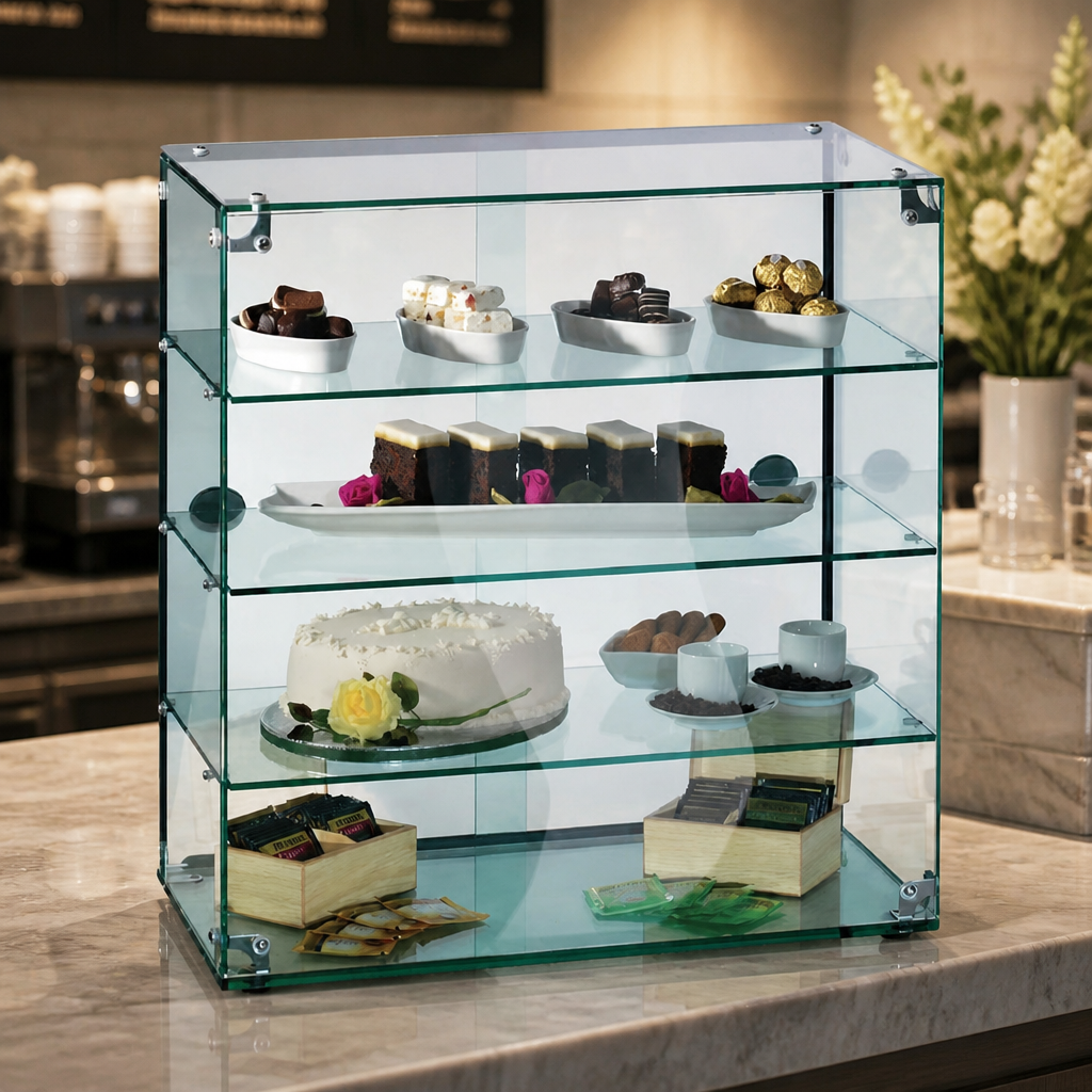 Commercial Ambient Display Cabinet with Sliding Glass Doors