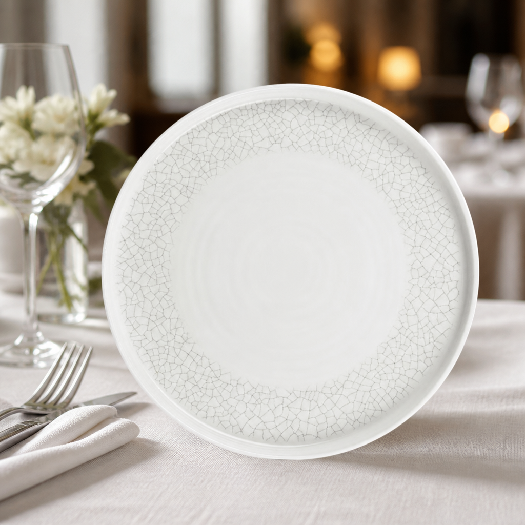 Commercial Walled Plates Charcoal Grey 260mm 6 Pack
