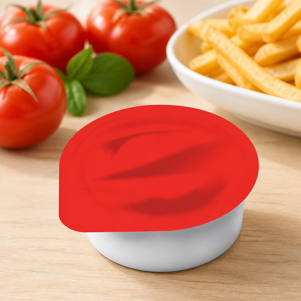 Commercial Tomato Dip Pots 25g - 100 Pack Sachets