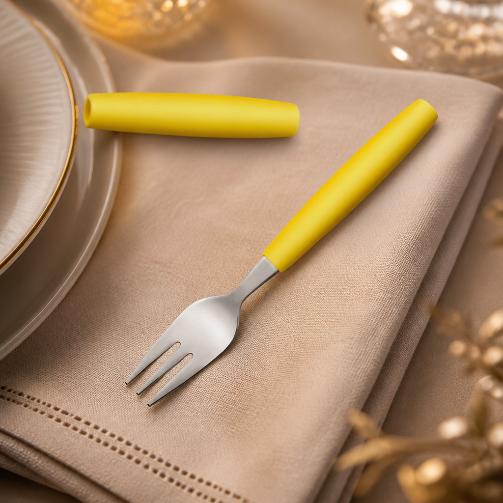 Commercial Cake Forks Yellow 165mm Pack of 12