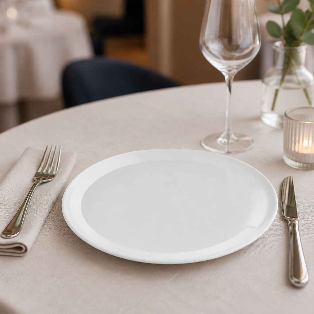 Commercial Narrow Rimmed Plates 260mm - 6 Pack