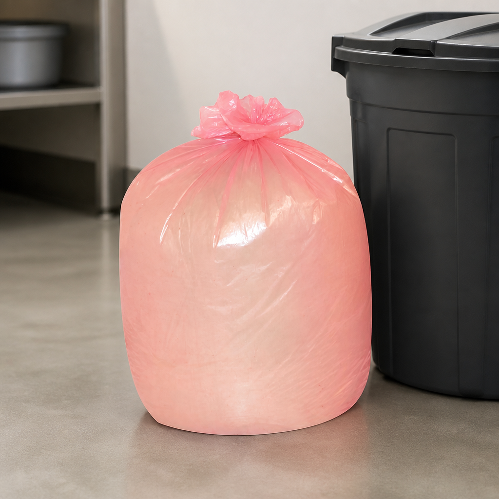 Commercial 80Ltr Medium Duty Bin Bags Red 200 Pack