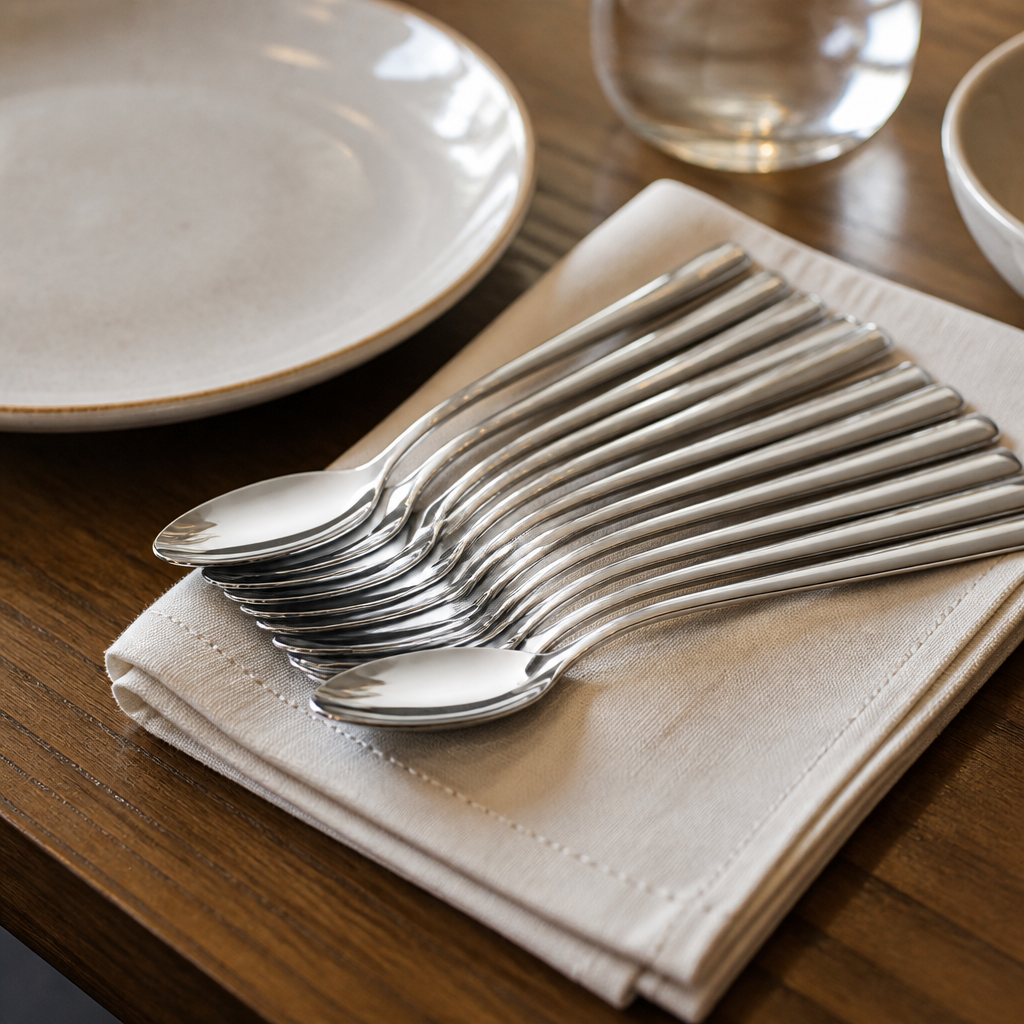 Commercial 18/10 stainless steel teaspoon set of 12