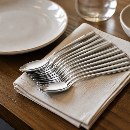 Commercial 18/10 stainless steel teaspoon set of 12