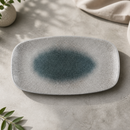 Commercial Oblong Plate Topaz 348x189mm Raku Duo 6 Pack