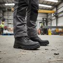 Premium Low Cut Chukka Safety Boot with Steel Toe Cap and Breathable Leather Upper for Comfort and Durability