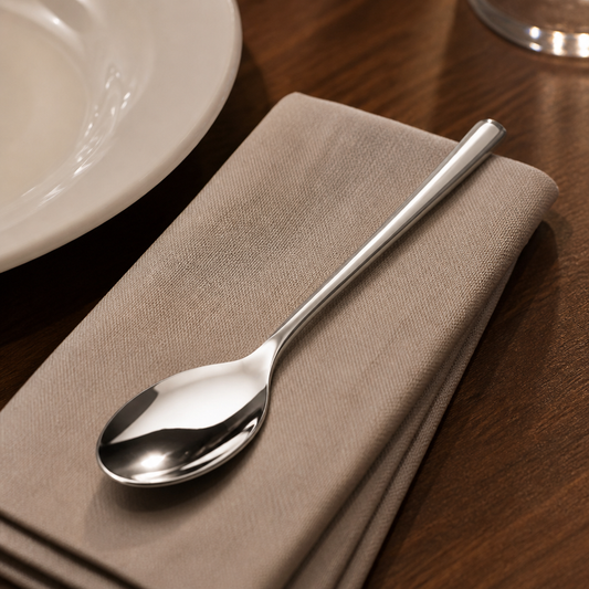 Recyclable Slim Stainless Steel Table Spoons 240 Pack