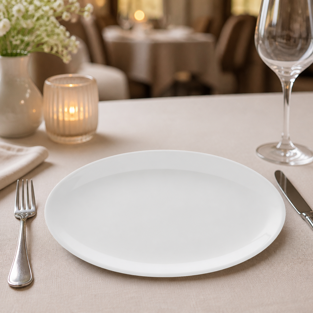 Commercial Oval Plates 240mm - 24 Pack Porcelain Tableware