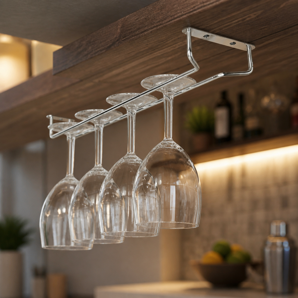 Commercial Wine Glass Rack 406mm Stainless Steel Storage Solution