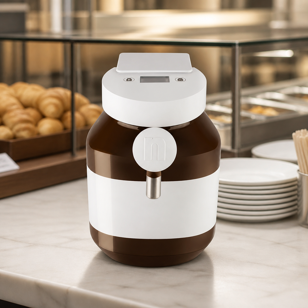 Commercial Heated Chocolate Dispenser with Electronic Pump