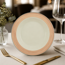 Commercial Pink Soup Plates 215mm - 24 Pack Porcelain Dinnerware