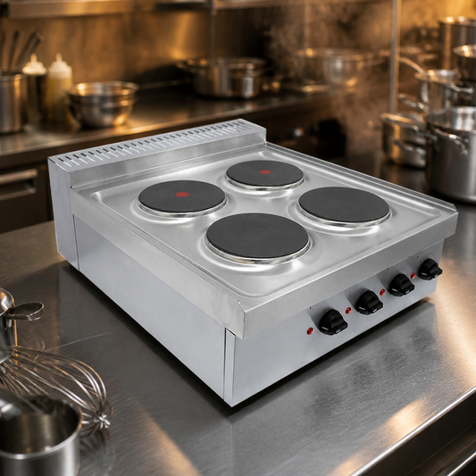 Commercial 4 Ring Electric Hob 7kW for Catering Kitchens