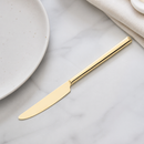 Commercial Gold Table Knives 12 Pack Elegant Stainless Steel